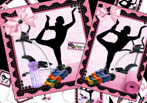 Mum loves keeping fit 8x8 & 5x7 mini kit