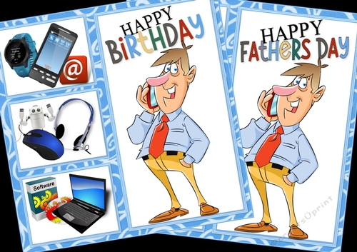 8x8 He loves his gadgets birthday/fathers day mini kit