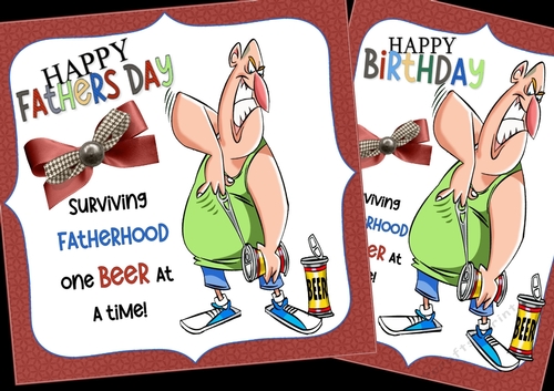 Surviving fatherhood 8x8 & A4 birthday/fathers day mini kit