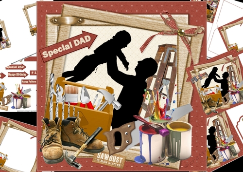 8x8 Dad loves his DIY fathers day/birthday mini kit