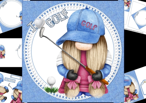 8x8 Any Gnome for golf lady mini kit