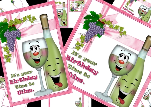Time to  wine 8x8 & A4 mini kit