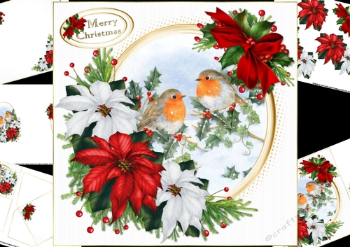 8x8 Sweet Robin Christmas mini kit