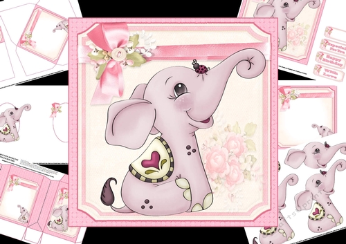 7x7 Ellie has a new friend mini kit