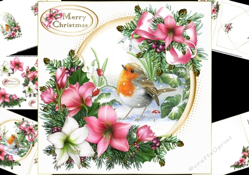8x8 Sweet Christmas Robin 2 mini kit