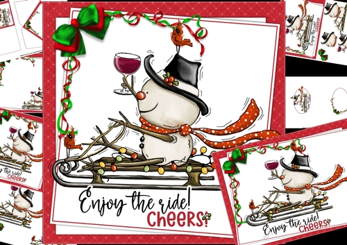 Enjoy the ride Christmas 8x8 & A5 mini kit
