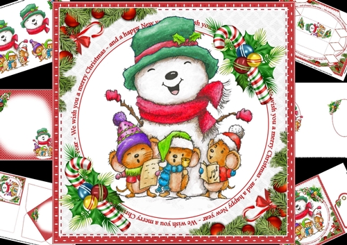 8x8 Snowman choir mini kit