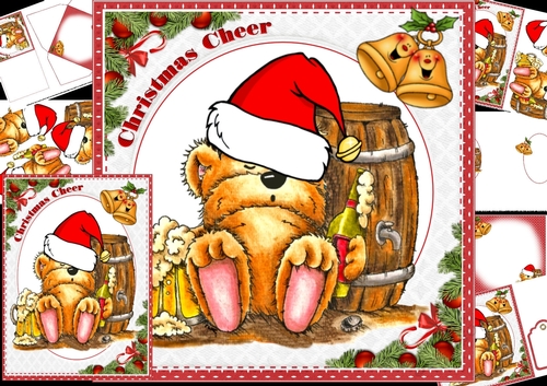 Ted sends Christmas cheer 8x8 & A5 mini kit