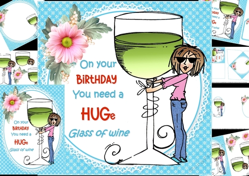 Birthday Hug 8x8 & A5 mini kit