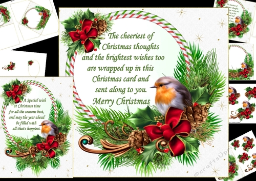 Cheeriest Christmas thoughts choice of verses 8x8 & A5 mini kit