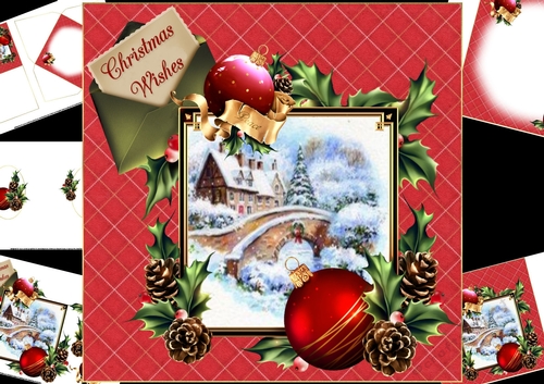 8x8 Christmas wishes mini kit
