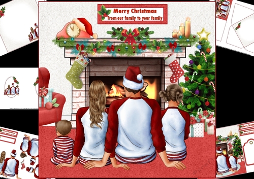 8x8 Family Christmas wishes mini kit