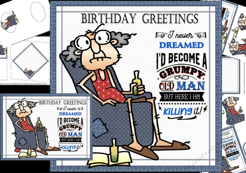 Gus grumpy old man 8x8 & A5 mini kit