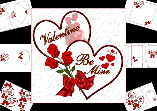 7x7 Valentine be mine mini kit