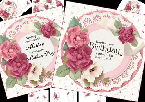 7x7 Beautiful birthday and Mothers day 2 for 1 mini kit