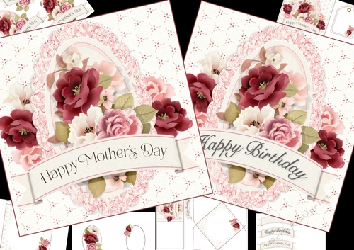 7x7 Mothers day or birthday wishes mini kit