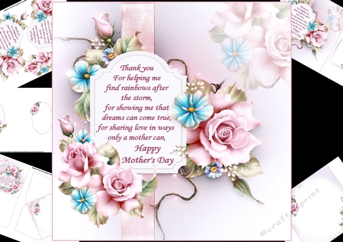 8x8 a verse for mother with roses 2 mini kit