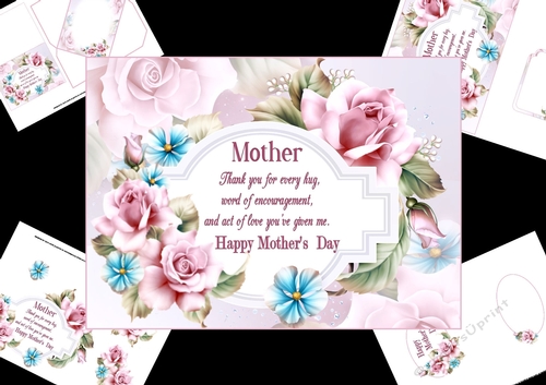 A verse for mother with roses 3 mini kit
