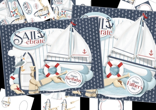Time to Sail-ebrate fathers day or birthday 7x7 & A5 ini kit