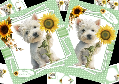 Westie wishes 7x7 & A5 mini kit