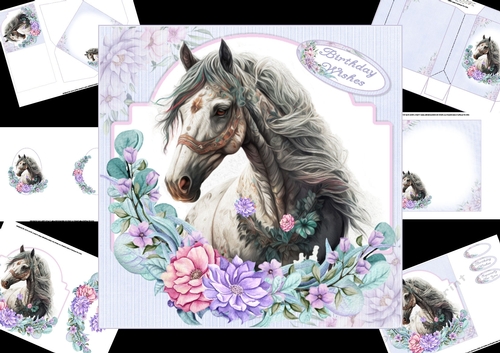7x7 Beautiful horse mini kit
