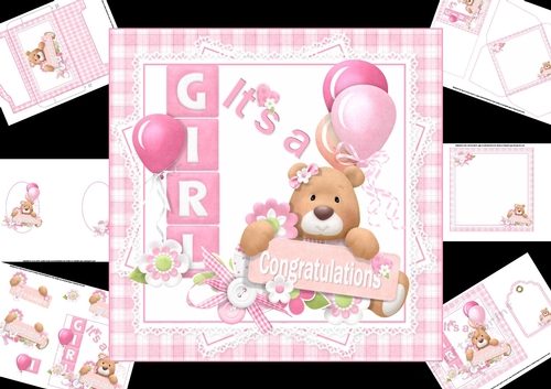 7x7 Its a girl mini kit