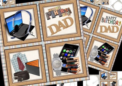 8x8 Office Dad fathers day or birthday mini kit