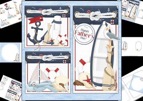 8x8 Sailing dad fathers day or birthday mini kit