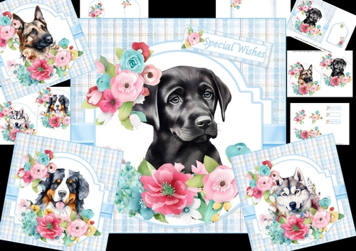 7x7 special puppy wishes choice of 4 toppers mini kit