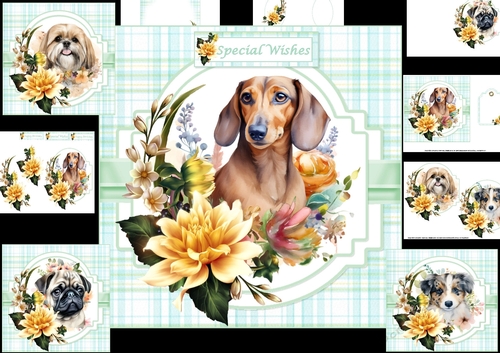 7x7 special puppy wishes 5 choice of 4 toppers mini kit
