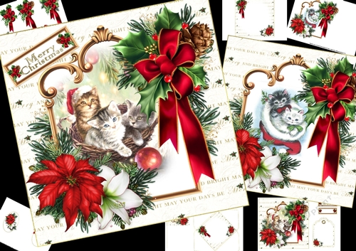 7x7 the Christmas cats choice of two mini kit
