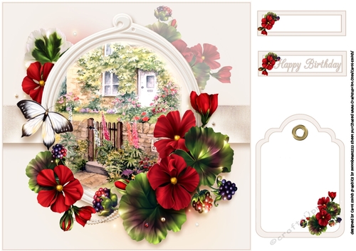 8x8 Floral cottage garden 2 mini kit