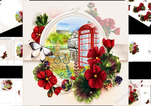 8x8 Floral village square mini kit