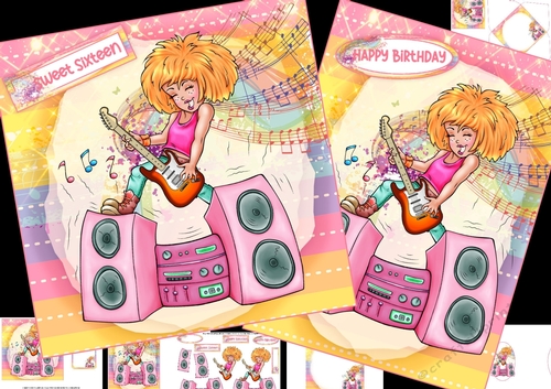 Teen girl rocks it loud 7x7 & A5 mini kit.
