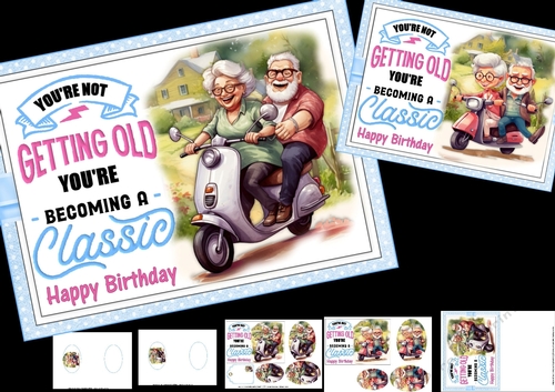 Classic birthday wishes choice of two mini kit