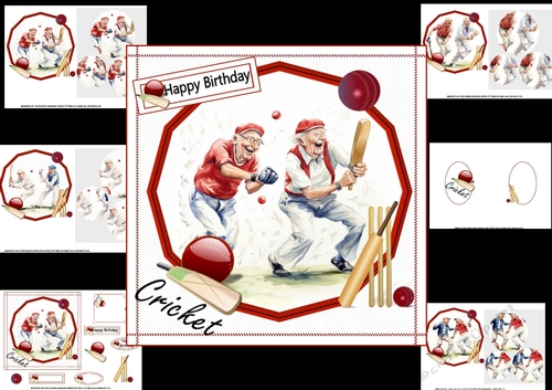 6x6 Golden oldies cricket mini kit choice of four