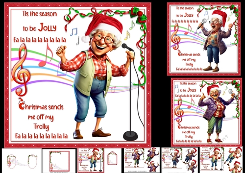 7x7 Christmas karaoke choice of three mini kit