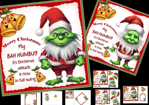 7x7 The Christmas Grinch choice of two mini kit