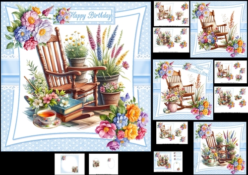 7x7 Time to sit relax enjoy 2 choice of four mini kit