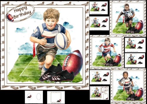 7x7 the boy loves rugby choice of four mini kit