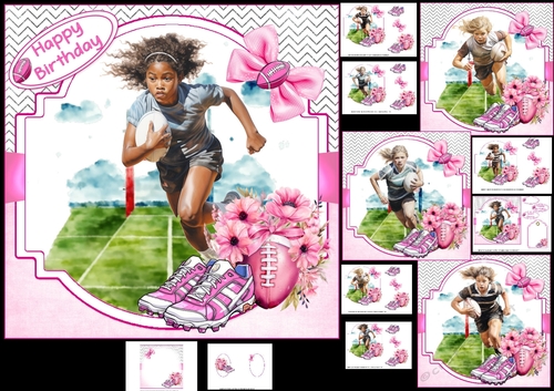 7x7 the girl loves rugby choice of four mini kit