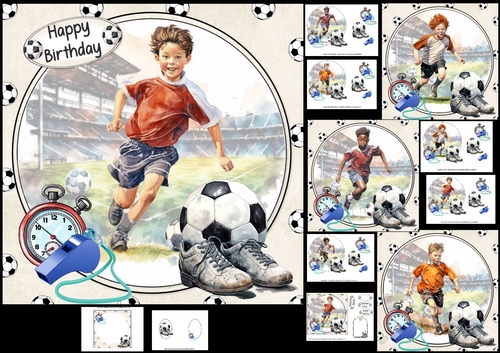 7x7 the boy loves soccer choice of four mini kit