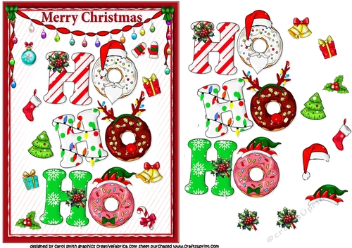 5x7 Ho Ho Ho merry Christmas