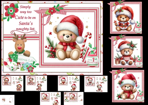 5x7 Babies first Christmas choice of four mini kit