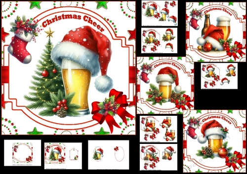 6x6 Christmas beer choice of four mini kit