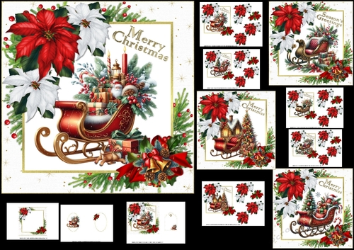 6x6 Sleigh bells ring choice of four mini kit