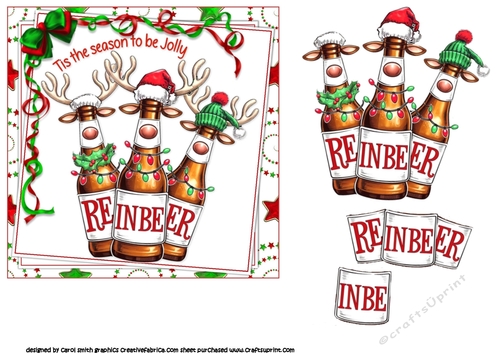 6x6 Christmas Reinbeer