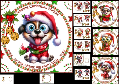 7x7 Christmas with sloppy kisses choice of four mini kit