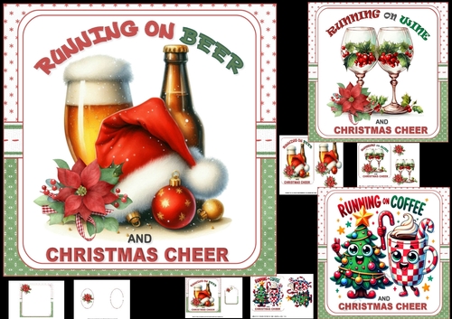7x7 Christmas cheer drinks choice of three mini kit