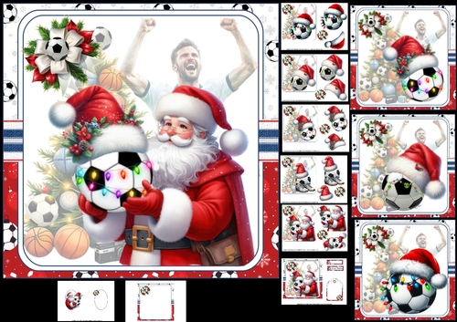 7x7 Christmas football choice of four mini kit